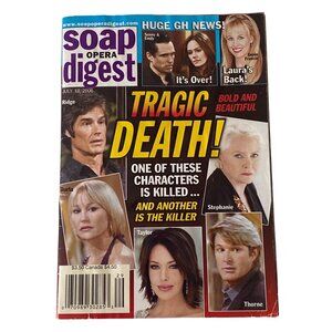 Soap Opera Digest Tragic death Bold and Beautiful July 18, 2006 magazine Vintage